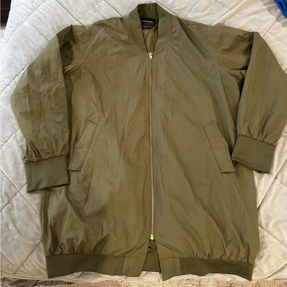 Good Counsel Olive Men's Bomber Jacket/ Wilkins long Bomber